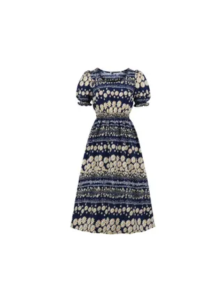 Printed Elegant Midi Dress Multicolour 