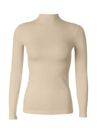 Full Sleeves Lycra Bodysuit Beige 
