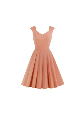 Open Back Elegant Midi Dress Pink 