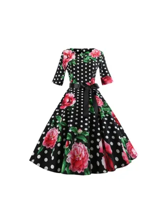 Printed Elegant Dress Multicolour 