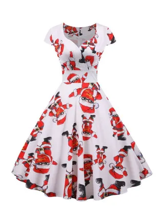 Casual Printed Midi Dress Multicolour 