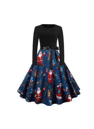 Printed Elegant Midi Dress Multicolour 