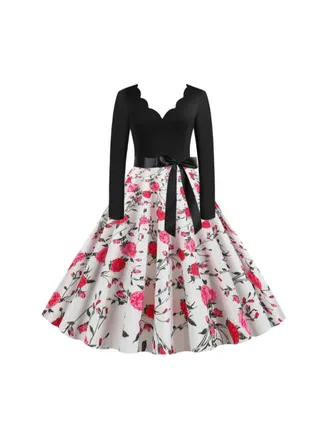 Printed Elegant Dress Multicolour 