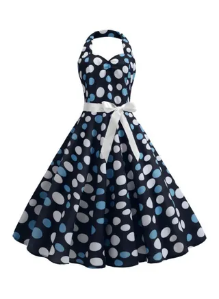 Polka Dot Midi Dress Multicolour 