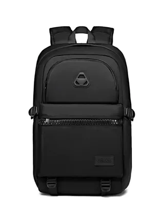 Ozuko 9488 Waterproof Fabric Backpack With Water Cup And Umbrella Bag - Black 