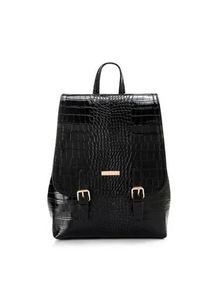 Sofy Chiny Crocodile Skin Backpack Black 