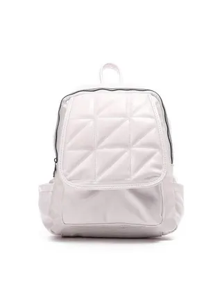 Elegant Leather Backpack White 