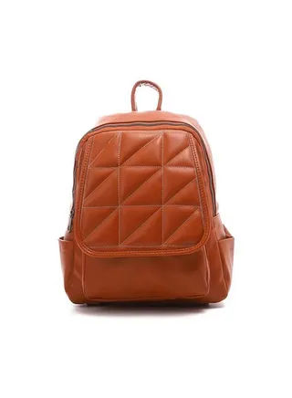 Elegant Leather Backpack Brown 