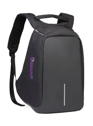USB Charging Port And Headphone Laptop Backpack 15.6-Inch Black 