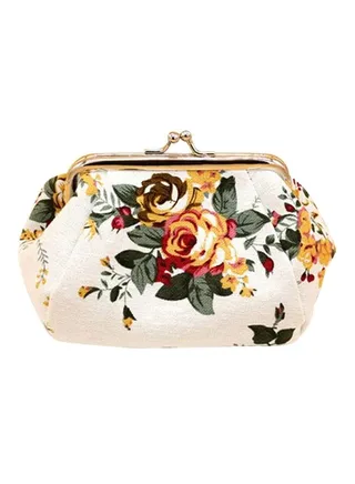 Flower Printed Coin Purse Multicolour 