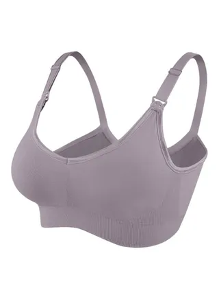 Solid Nursing Bra Grey 