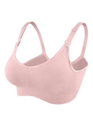 Solid Nursing Bra Pink 