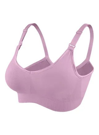 Solid Nursing Bra Purple 