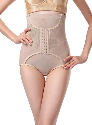 Floral Breathable Shapewear Beige 