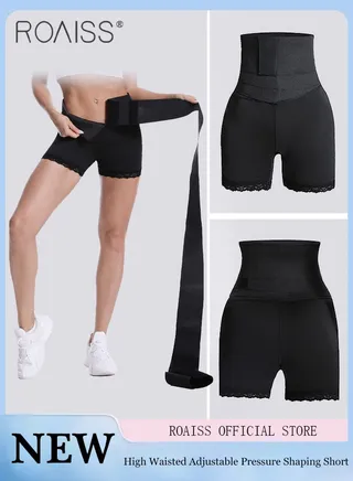 Women's Abdominal Tightening Shaping Shorts Adjustable Hip Lifting And Waist Tightening Postpartum Shaping Shorts 