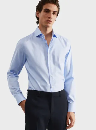 Micro Check Slim Fit Shirt 