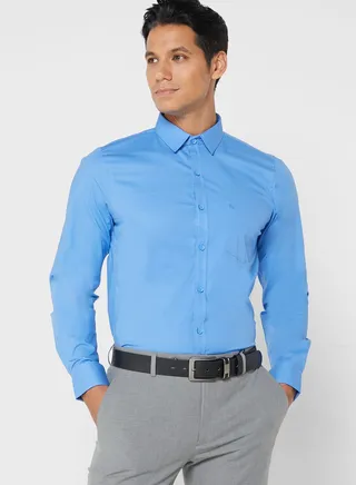 Button Down Collar  Slim  Full Sleeve 