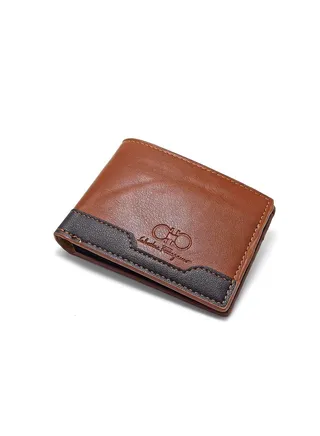 Tow Tone Leather wallet for men 