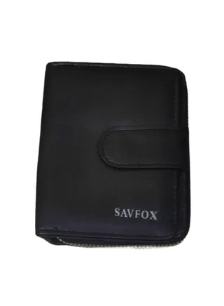 Men's black leather wallet 
