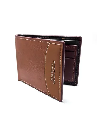 Tow Tone Leather wallet for men 