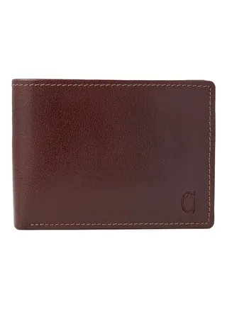 Bifold Wallet With Removable ID Holder Brown 