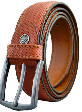 Motevia Men's Belt 100% Genuine Leather Classic Dotted Men's Belt 