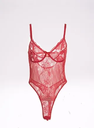Stripe Gathered Floral Shapewear 