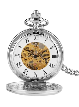 Water Resistant Stainless Steel Analog Pocket Watch P850C 