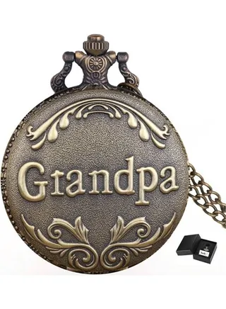 Grandpa Engraved Quartz Pocket Watch 