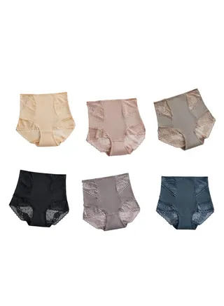 6Pcs Tummy Control Pants Thin Tummy Slimming Strong High Waist Lace Body Shaping Corset 