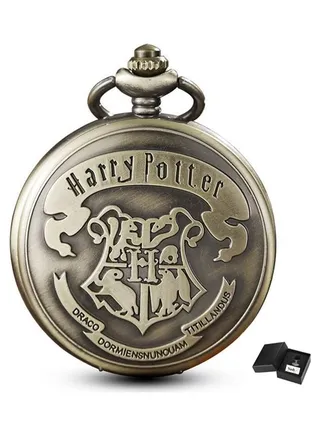 HP Theme Quartz Black Pocket Watch 