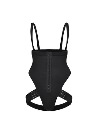 Thin tummy control girdle shaping bodysuit 