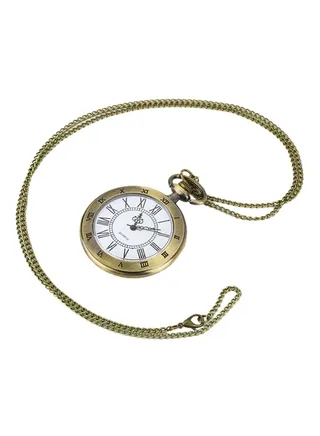 unisex Roman Numerals Bronze Analog Pocket Watch JEC002100 