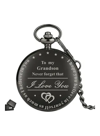 unisex I Love You Quartz Pocket Watch 