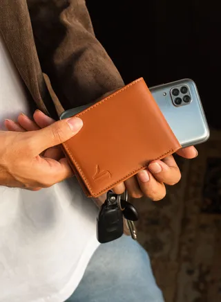 Axel Bi-fold Genuine Leather Havane Wallet 
