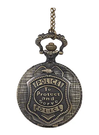 Textured Bronze Quartz Pocket Watch 