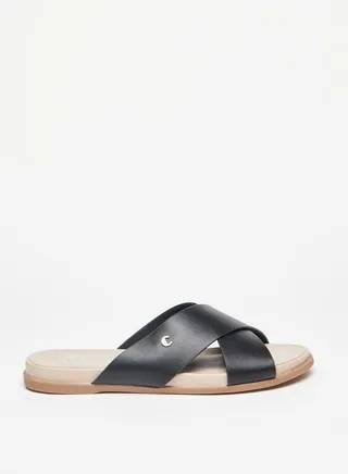 Women's Cross Strap Slip-On Flat Sandals 