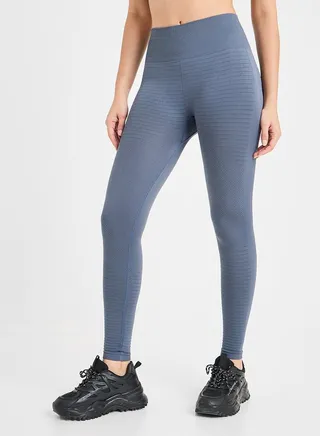 Seamless Knee Jacquard Pattern Leggings 