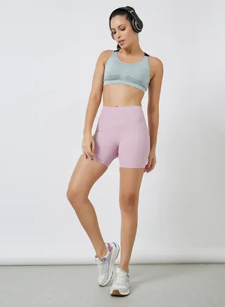 Ribbed Broad Waist Cycling Shorts 