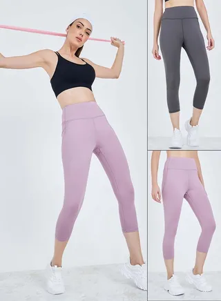 Pack of 2 - Elastic Waistband Core Capris 