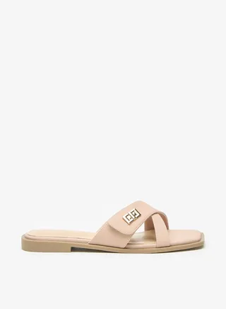 Women's Textured Slip-On Flat Sandals 