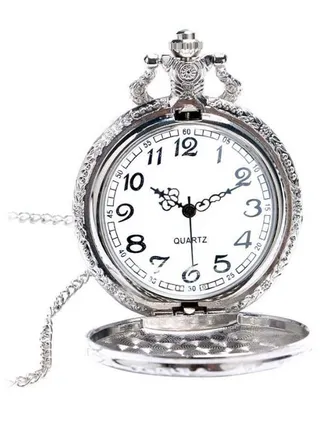 Vintage Charming Train Carved Analog Pocket Watch 111 