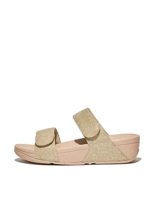 049-757 Fitflop Ladies Sandals FZ9-675 Lulu Adjustable Shimmerlux Gold 