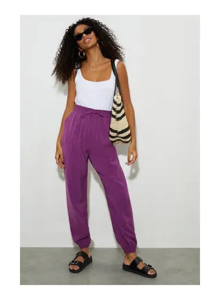 Purple Silky Cupro Jogger 