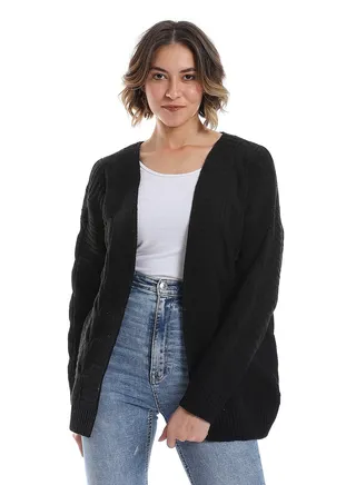 Womens Wool Open Cardigan 