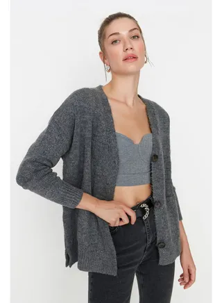Cardigan - Gray - Regular 