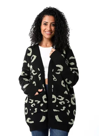 Womens Wool Open Cardigan 