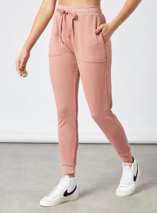 Logo Drawstring Joggers Pink 