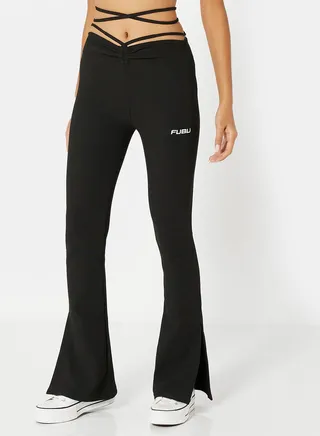 Slit Wide Leg Pants 