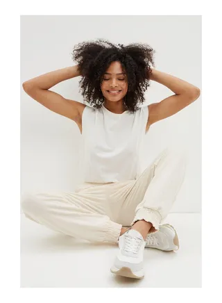 Soft Touch Shirred Hem Pocket Joggers 